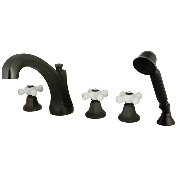 Roman Tub Faucet, Oil Rubbed Bronze, Deck Mount