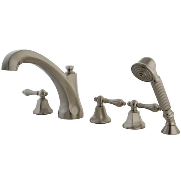 Roman Tub Faucet, Brushed Nickel, Deck Mount
