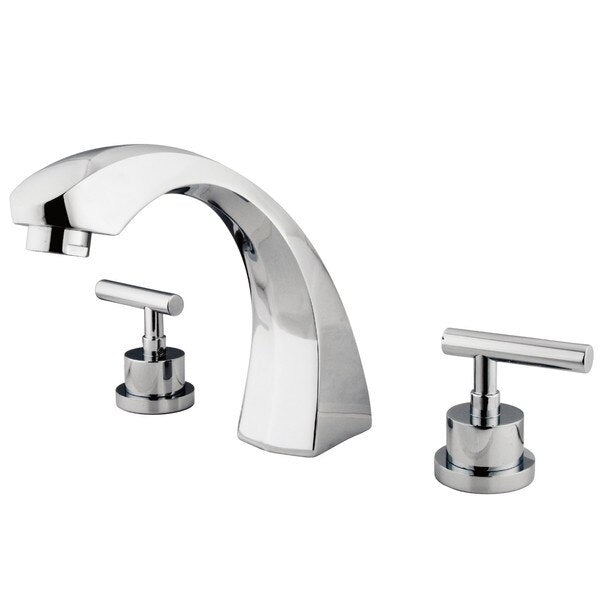 Roman Tub Faucet, Polished Chrome, Deck Mount
