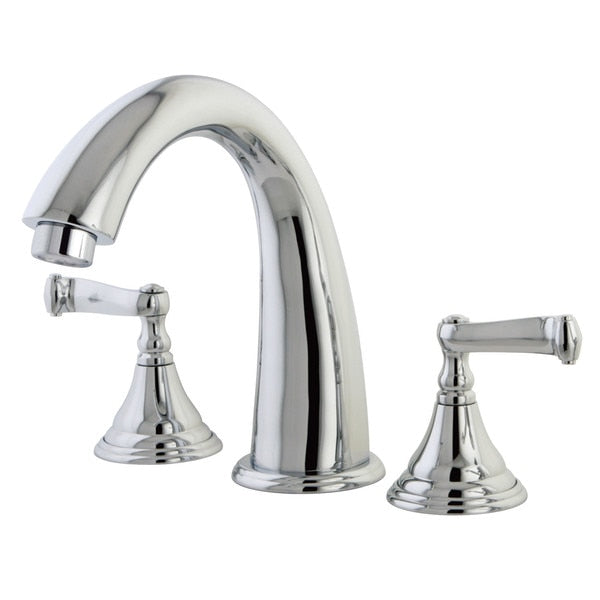 Roman Tub Faucet, Polished Chrome, Deck Mount