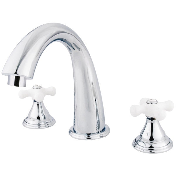 Roman Tub Faucet, Polished Chrome, Deck Mount