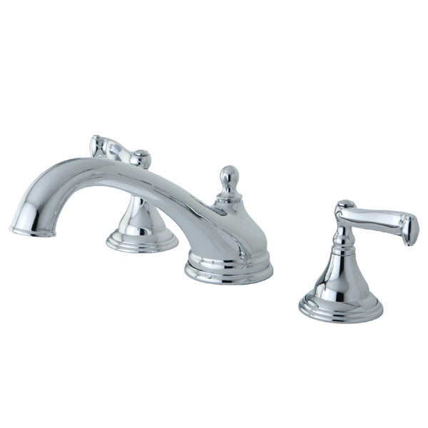 Roman Tub Faucet, Polished Chrome, Deck Mount