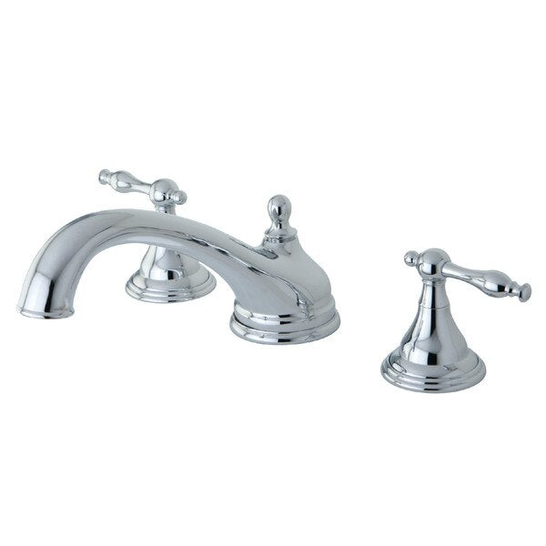 Roman Tub Faucet, Polished Chrome, Deck Mount