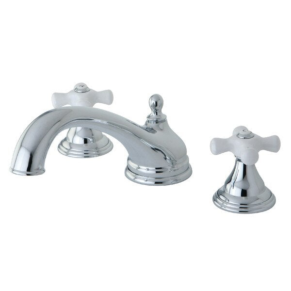 Roman Tub Faucet, Polished Chrome, Deck Mount