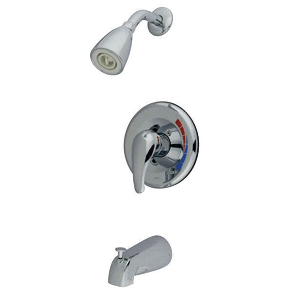 Tub and Shower Faucet, Polished Chrome, Wall Mount