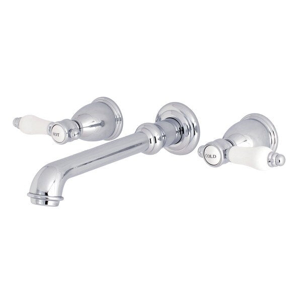 Roman Tub Faucet, Polished Chrome, Wall Mount