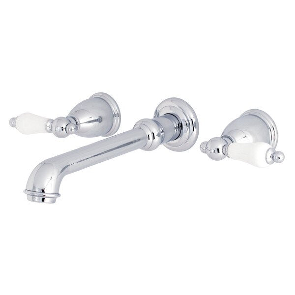 Roman Tub Faucet, Polished Chrome, Wall Mount