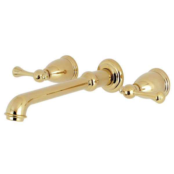 Roman Tub Faucet, Polished Brass, Wall Mount