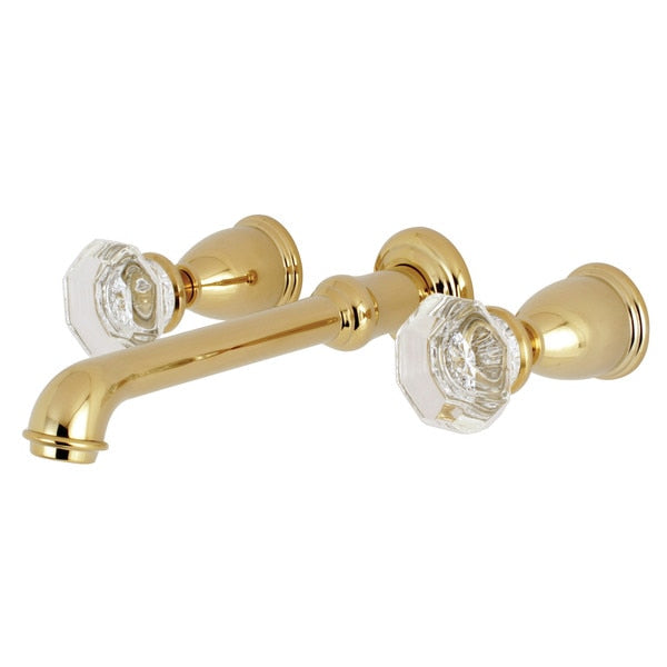 Roman Tub Faucet, Polished Brass, Wall Mount