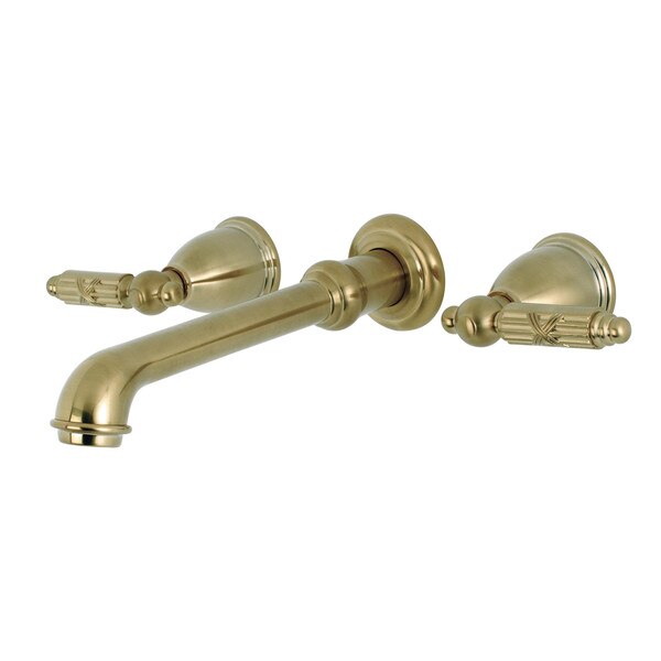 Roman Tub Faucet, Brushed Brass, Wall Mount