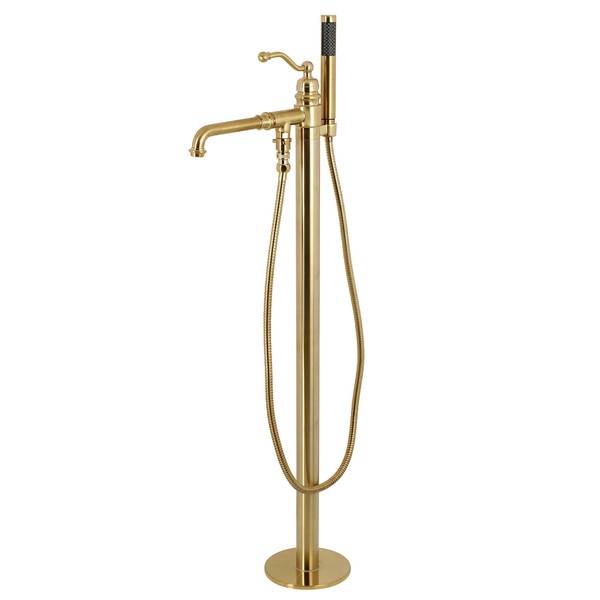 Freestanding Tub Faucet, Brushed Brass, Freestanding
