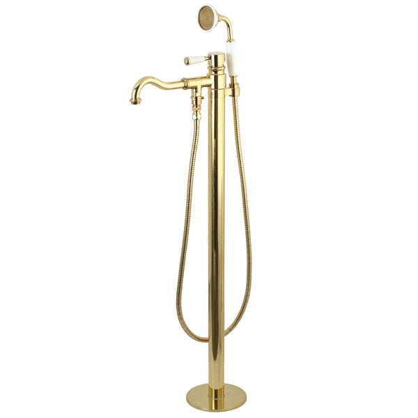 Freestanding Tub Faucet, Polished Brass, Freestanding