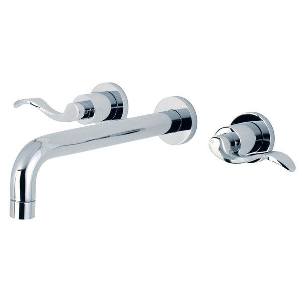 Roman Tub Faucet, Polished Chrome, Wall Mount