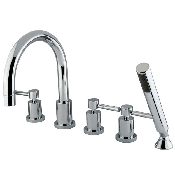 Roman Tub Faucet, Polished Chrome, Deck Mount