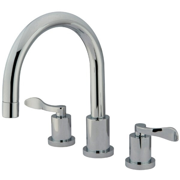 Roman Tub Faucet, Polished Chrome, Deck Mount