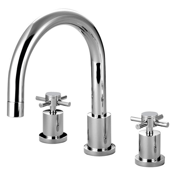 Roman Tub Faucet, Polished Chrome, Deck Mount