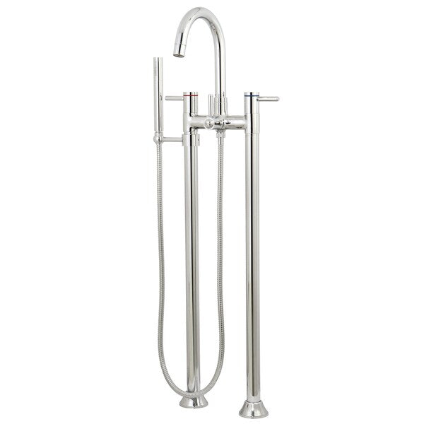 Freestanding Tub Faucet, Polished Chrome, Freestanding
