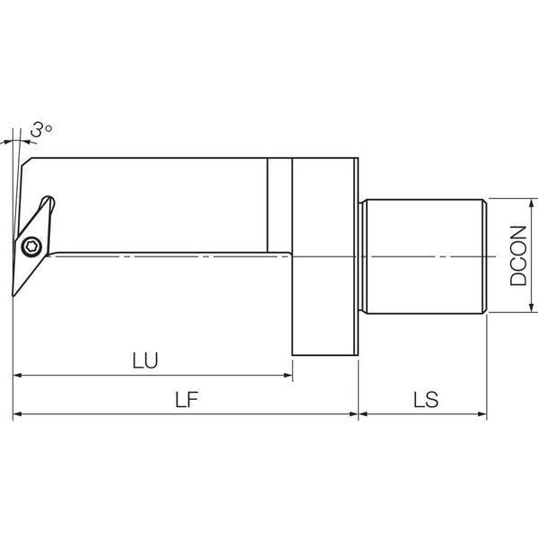 Sub-Spindle Turning Toolholder, KSTB SR32JVBET22 Sub-Spindle Turning
