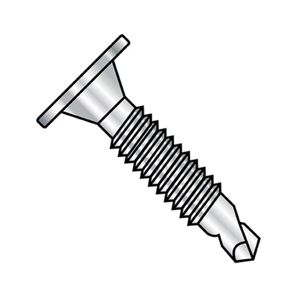 Self-Drilling Screw, #10-24 x 1-1/4 in, 410 Stainless Steel Wafer Head Phillips Drive, 1500 PK