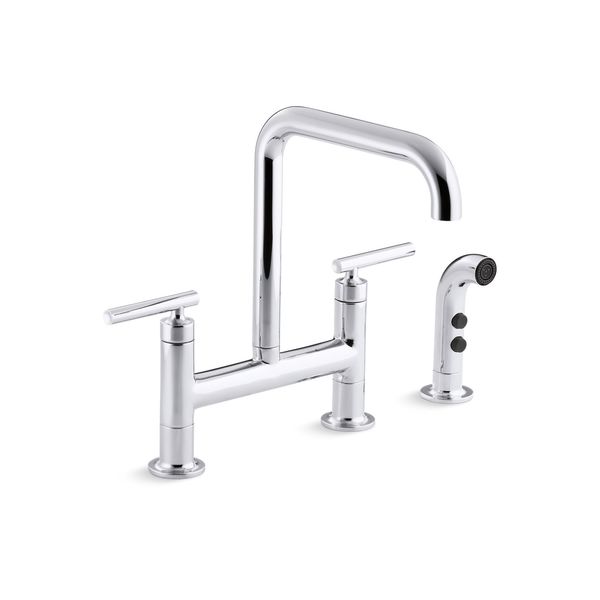 Purist Deck-Mount Bridge Faucet With