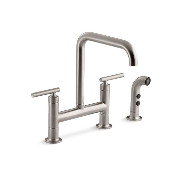 Purist Deck-Mount Bridge Faucet With