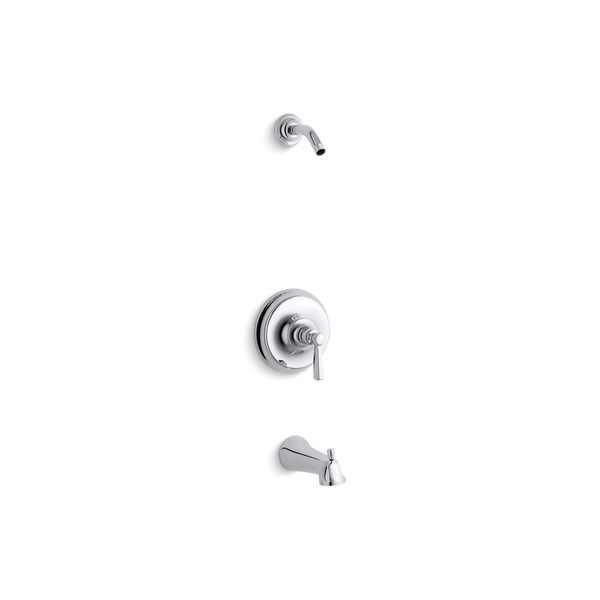 Bancroft(R) Rite-Temp(R) Bath And Shower Valve Trim With Metal Lever Handle And Slip-Fit Spout, Less Showerhead