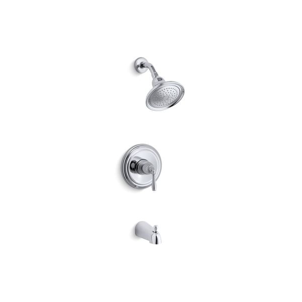 Devonshire(R) Rite-Temp(R) Bath And Shower Valve Trim With Lever Handle, Slip-Fit Spout And 2.5 Gpm Showerhead