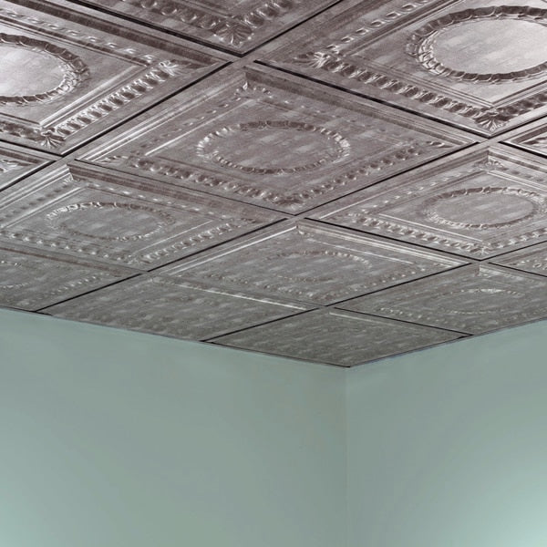 Rosette 2Ftx2Ft Lay In Ceiling Tile, PK 5, 5 PK