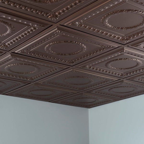 Rosette 2Ftx2Ft Lay In Ceiling Tile, PK 5, 5 PK