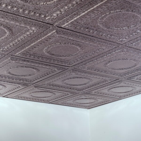 Rosette 2Ftx2Ft Lay In Ceiling Tile, PK 5, 5 PK
