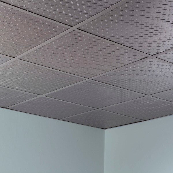 Diamond Plate 2Ftx2Ft Lay In Ceilin, PK 5, 5 PK