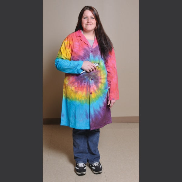 Tie-Dyed Laboratory Coat, Double Extra L