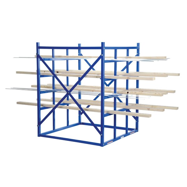 Starter Horizontal Bar Storage Rack, 48 in D, 48 in W, 15 Shelves