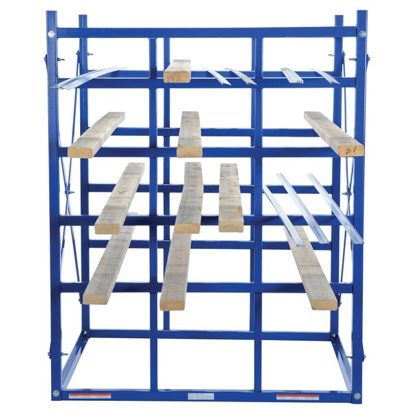 Starter Horizontal Bar Storage Rack, 48 in D, 48 in W, 15 Shelves
