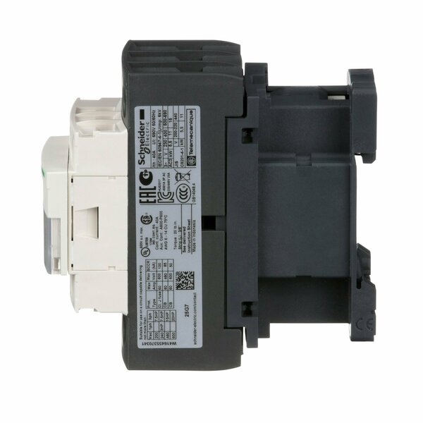 IEC Magnetic Contactor, 3 Poles, 120 V AC, 25 A, Reversing: No