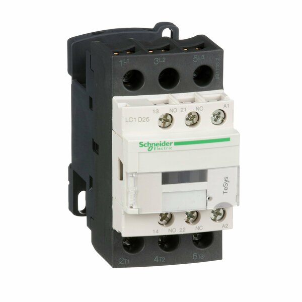 IEC Magnetic Contactor, 3 Poles, 120 V AC, 25 A, Reversing: No