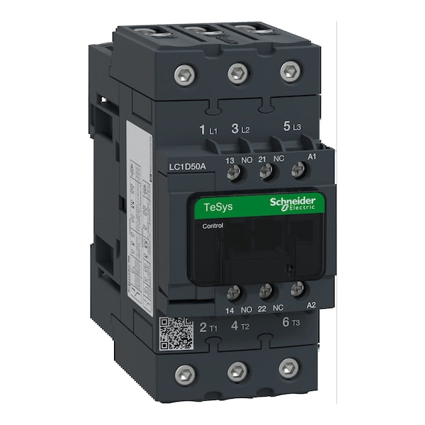IEC Magnetic Contactor, 3 Poles, 120 V AC, 50 A, Reversing: No