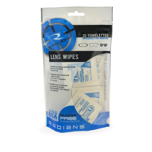 Radians LC25BG Lens Cleaning Towelettes - 25 Pack