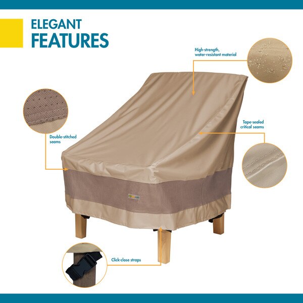 Elegant Swiss Coffee Patio Chair Cover, 36