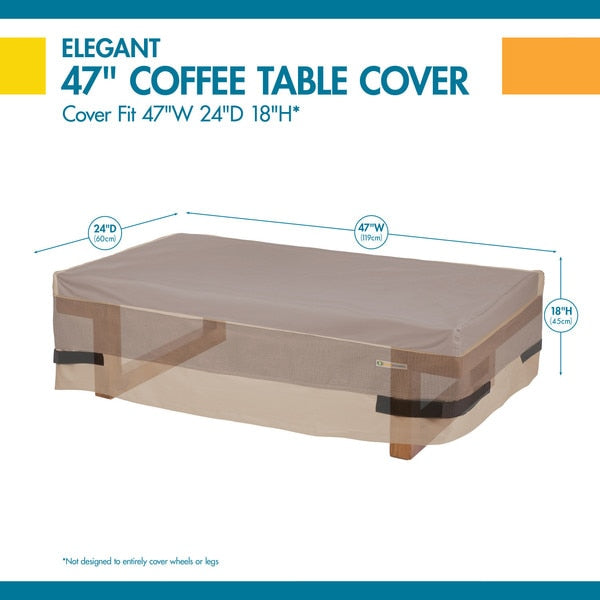 Elegant Tan Coffee Table Cover, Elegant, 47