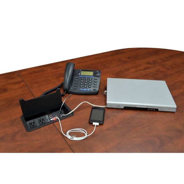 Race Track Conference Table, 52 in X 14 ft X 29 in, Laminate Top