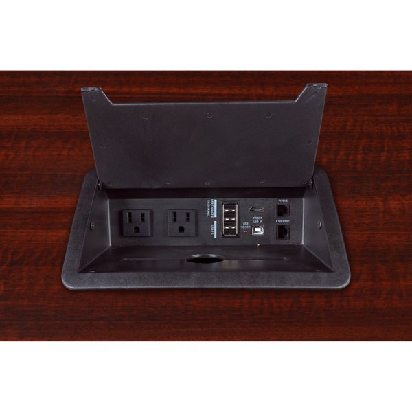 Race Track Conference Table, 52 in X 14 ft X 29 in, Laminate Top