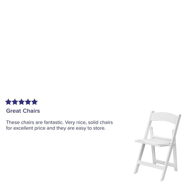 Kids Resin Folding Chair, White