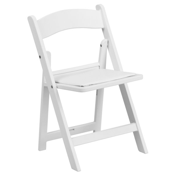 Kids Resin Folding Chair, White