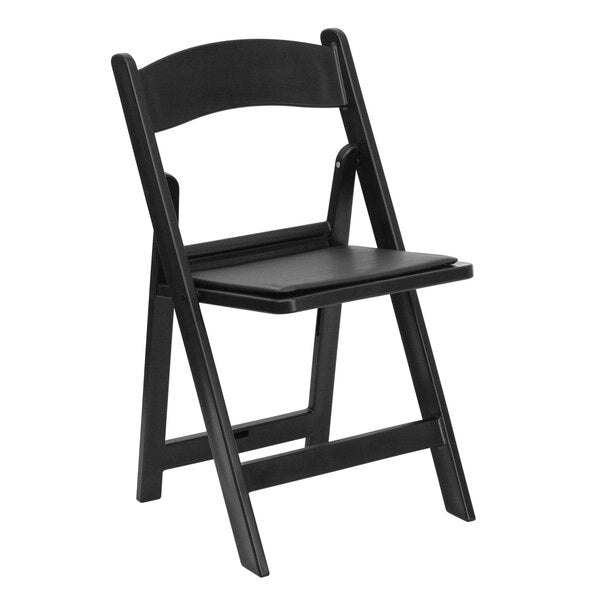 Resin Folding Chair, Black