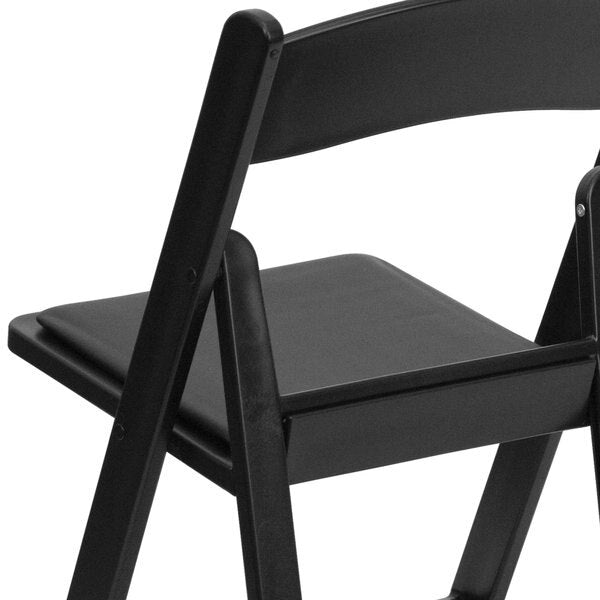 Resin Folding Chair, Black