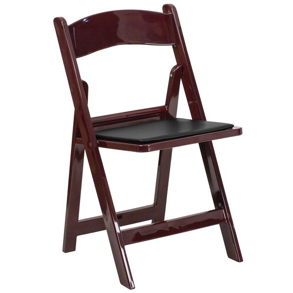 Resin Folding Chair, Mahogany