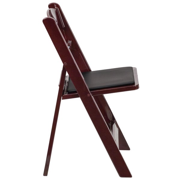 Resin Folding Chair, Mahogany