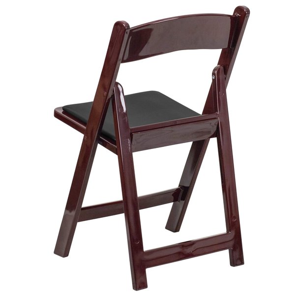 Resin Folding Chair, Mahogany