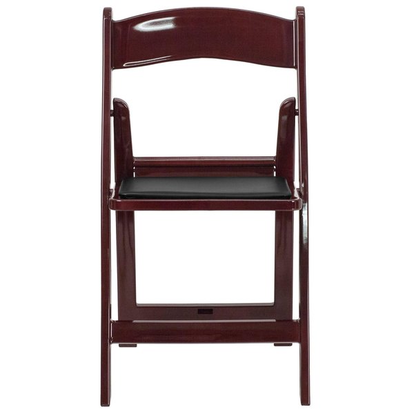 Resin Folding Chair, Mahogany